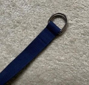 Blue D-ring belt